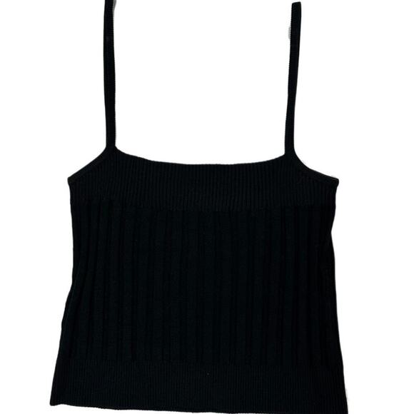 Wayne Rogers Black Silk Knit Beaded Tank Size Medium - Picture 3 of 4